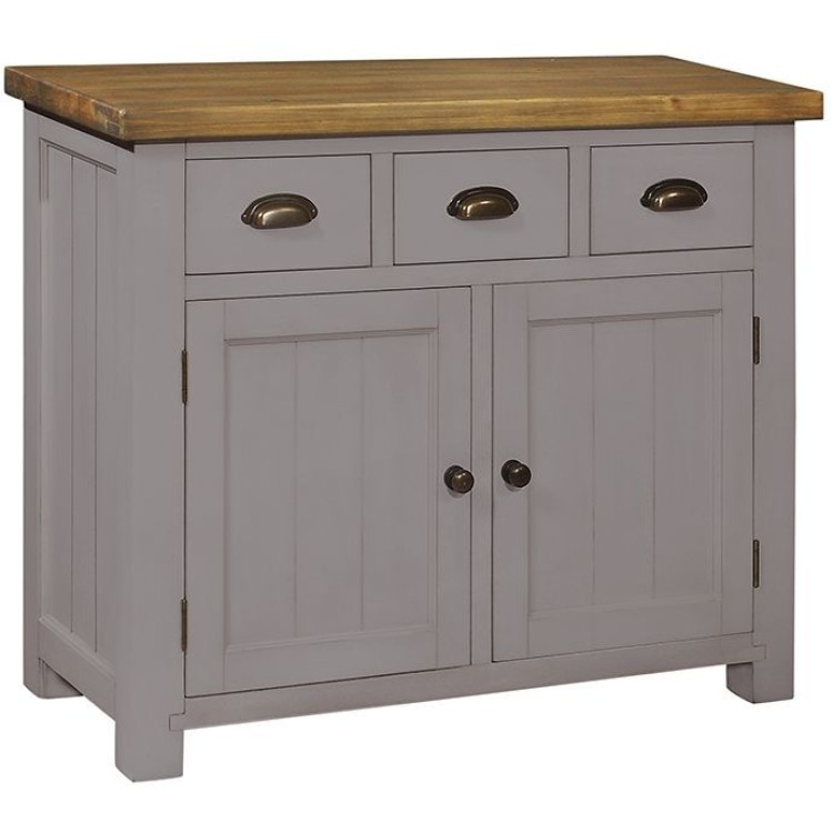 Fairford Grey Painted Furniture 3 Drawer 2 Door Sideboard