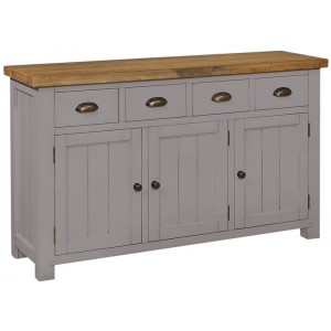 Fairford Grey Painted Furniture 4 Drawer 3 Door Sideboard Fairford Grey Painted Furniture 4 Drawer 3 Door Sideboard