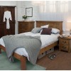 Fairford Rustic Furniture Double Wardrobe with Drawers