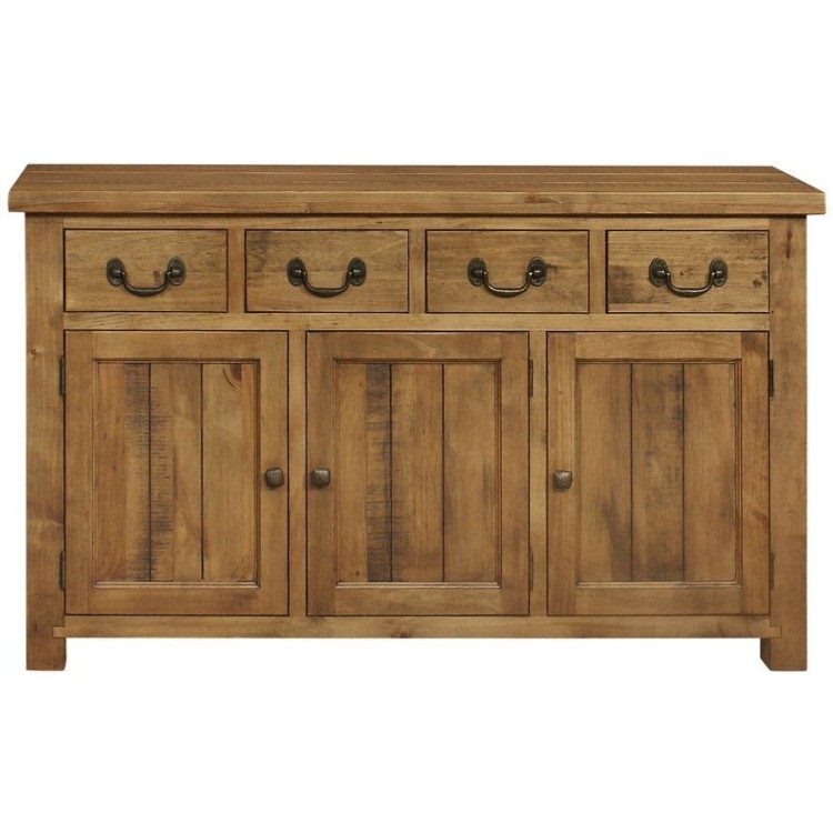 Fairford Rustic Furniture 4 Drawer 3 Door Sideboard