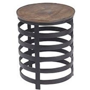 Ferro Large Graphic Brass Circular Side Table Ferro Large Graphic Brass Circular Side Table