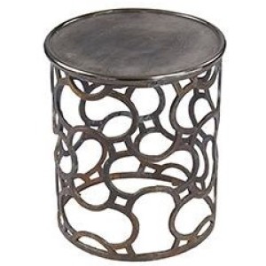 Ferro Vintage Siver Circular Side Table Ferro Vintage Siver Circular Side Table