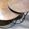 Ferro Large Graphic Brass Circular Side Table