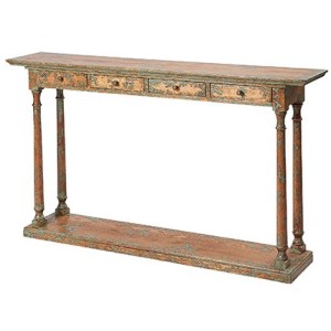 Kingsley Furniture 4 Drawer Narrow Console Table