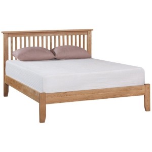 Mini Canterbury Oak Furniture Double Bed - 4ft 6" Mini Canterbury Oak Furniture Double Bed - 4ft 6"