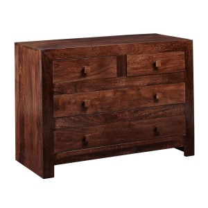 Toko Dark Mango Furniture 2 Over 2 Chest of Drawers Toko Dark Mango Furniture 2 Over 2 Chest of Drawers