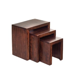 Toko Dark Mango Furniture Nest of 3 Tables Toko Dark Mango Furniture Nest of 3 Tables