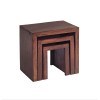 Toko Dark Mango Furniture Nest of 3 Tables