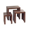 Toko Dark Mango Furniture Nest of 3 Tables
