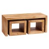 Toko Light Mango Furniture John Long Cubed Coffee Table Set