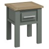 Bentley Designs Oakham Grey & Scandi Oak Lamp Table With Drawer