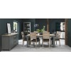 Bentley Designs Oakham Grey & Oak Furniture 6-8 Extending Table