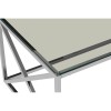 Premier Housewares Allure Chrome & Black Glass Cross Leg Coffee Table 5502576