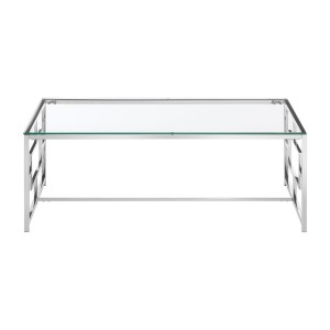 Allure Chrome & Glass Coffee Table Premier Housewares Allure Chrome & Glass Coffee Table 5502541