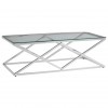 Premier Housewares Allure Chrome & Glass Inverted Prism Coffee Table 5502548