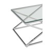 Premier Housewares Allure Chrome & Glass Inverted Prism Coffee Table 5502548