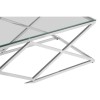 Premier Housewares Allure Chrome & Glass Inverted Prism Coffee Table 5502548