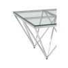 Premier Housewares Allure Chrome & Glass Spike Base Coffee Table 5502554