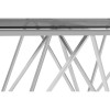 Premier Housewares Allure Chrome & Glass Spike Base Coffee Table 5502554