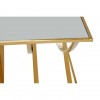 Reena Stainless Steel and Mirrored Glass Gold Finish Coffee Table 5502503