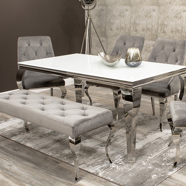 Vida Living Louis Chrome & Glass Furniture Vida Living Louis Chrome & Glass Furniture