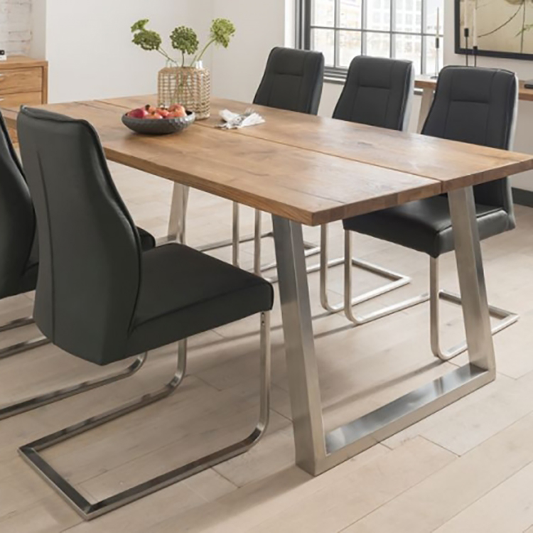 Vida Living Trier European Oak & Stainless Steel 