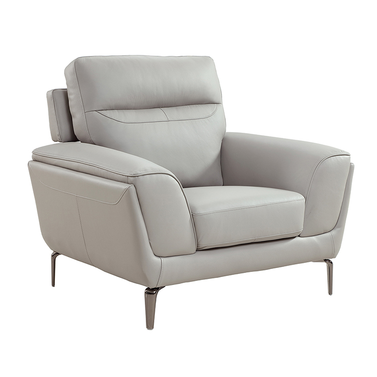 Vida Living Vitalia Light Grey Leather Upholstery Collection Vida Living Vitalia Light Grey Leather Upholstery Collection