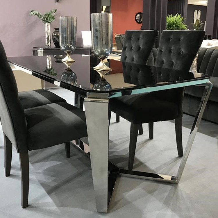 Vida Living Zola Stainless Steel & Glass Furniture Vida Living Zola Stainless Steel & Glass Furniture