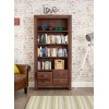 Mayan Walnut Furniture Large 4 Drawer Bookcase CWC01A