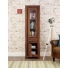 Mayan Walnut Furniture Narrow Glazed Bookcase CWC01C