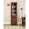 Mayan Walnut Furniture Narrow Glazed Bookcase CWC01C