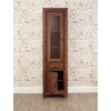 Mayan Walnut Furniture Narrow Glazed Bookcase CWC01C