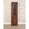 Mayan Walnut Furniture Narrow Glazed Bookcase CWC01C