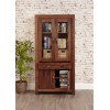 Mayan Walnut Furniture Large Glazed Bookcase CWC01D