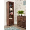 Mayan Walnut Furniture Tall Narrow Bookcase CWC01F