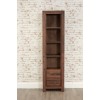 Mayan Walnut Furniture Tall Narrow Bookcase CWC01F