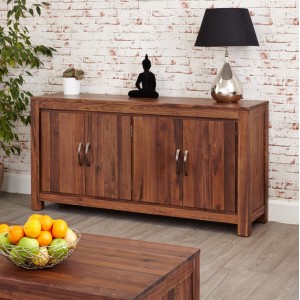 Mayan Walnut Furniture Large Low Sideboard Mayan Walnut Furniture Large Low Sideboard CWC02B