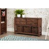 Mayan Walnut Furniture Console Table with Baskets CWC02D