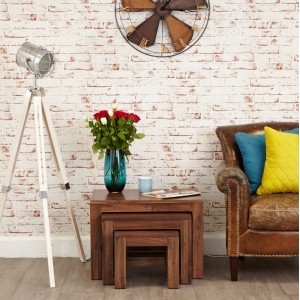 Mayan Walnut Furniture Nest of 3 Coffee Tables Mayan Walnut Furniture Nest of 3 Coffee Tables CWC08A