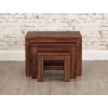 Mayan Walnut Furniture Nest of 3 Coffee Tables CWC08A