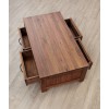 Mayan Walnut Furniture Low Four Drawer Coffee Table CWC08B