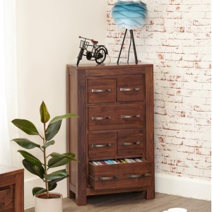 Mayan Walnut Furniture DVD CD Storage Chest Mayan Walnut Furniture DVD CD Storage Chest CWC17B