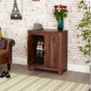 Mayan Walnut Furniture Shoe Cupboard Rack CWC20A
