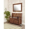 Mayan Walnut Furniture Monks Bench / Shoe Cupboard CWC20B