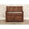 Mayan Walnut Furniture Monks Bench / Shoe Cupboard CWC20B