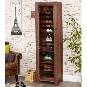 Mayan Walnut Furniture Tall Shoe Cupboard Mayan Walnut Furniture Tall Shoe Cupboard CWC20E