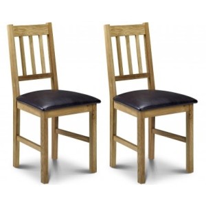 Julian Bowen Solid Oak Furniture Coxmoor 3 Slat Dining Chair Pair Julian Bowen Solid Oak Furniture Coxmoor 3 Slat Dining Chair Pair