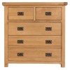 Colchester Rustic Oak Furniture 2 Over 3 Drawer Chest