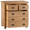 Colchester Rustic Oak Furniture 2 Over 3 Drawer Chest