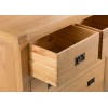 Colchester Rustic Oak Furniture 2 Over 3 Drawer Chest